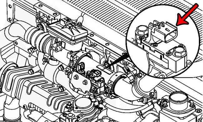 Cummins CM2250/CM2350 EGR differential pressure sensor location - delete