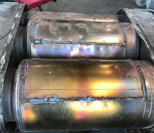 Detroit Diesel onebox SCR weld back shut.