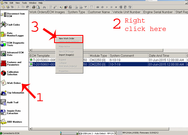 How to make work order with cummins insite