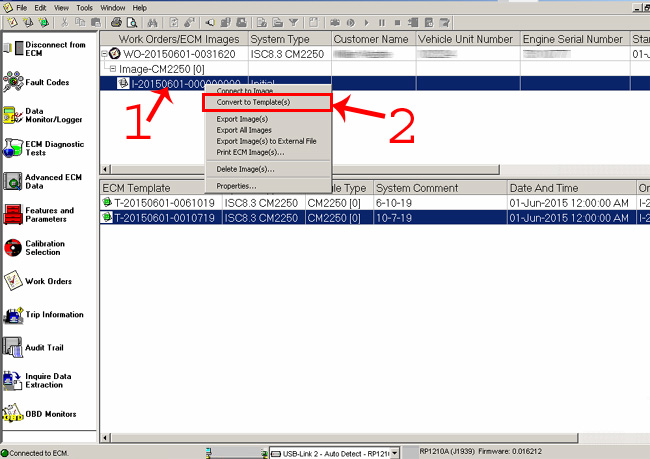 Saving ECM image with Cummins Insite